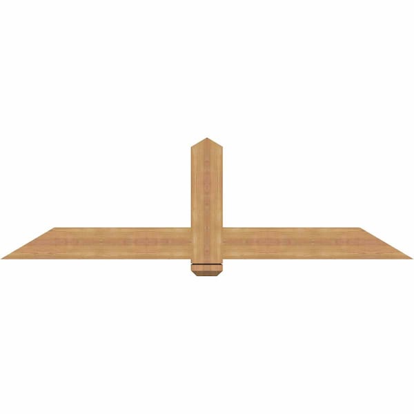 Ekena Millwork Eugene Smooth Timber Gable Bracket, Western Red Cedar, 72"W x 21"H x 3 1/2"D x 5 1/2"F, 7/12 Pitch GBW072X21X0406EUG00SWR - main
